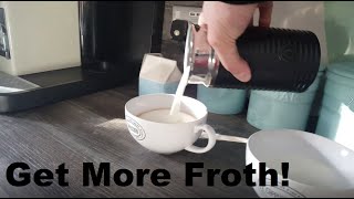 How to Get More Froth from Your Nespresso Coffee Aeroccino  Nespresso tips and help [upl. by Washko559]