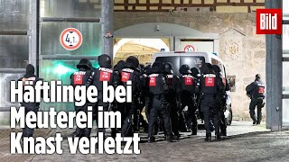 Gefängnismeuterei Polizei stürmt Knast in Thüringen  JVA Untermaßfeld [upl. by Ahcurb]